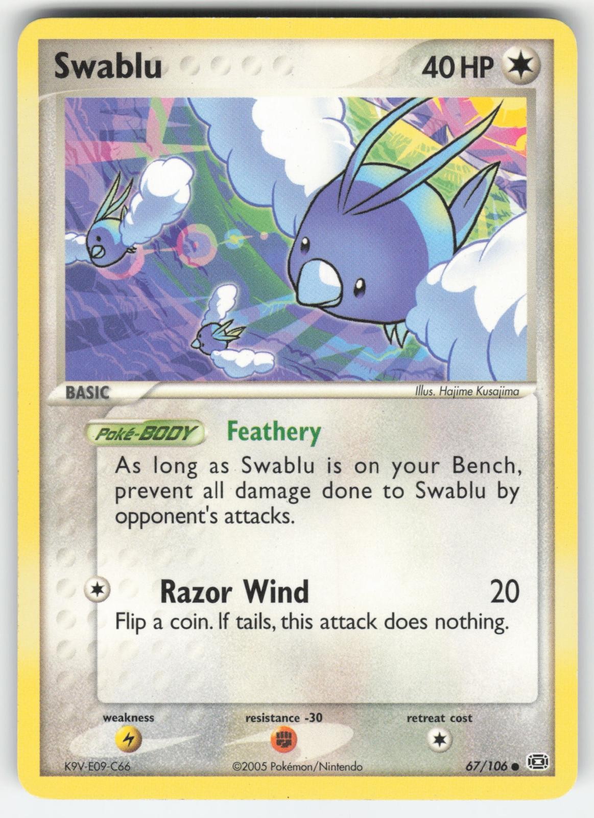 Swablu 67/106 Common Emerald Pokemon Lightly Played