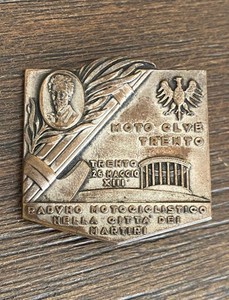 WW2 ITALIAN FASCIST MOTORCYCLE 1935 EVENT BADGE RARE