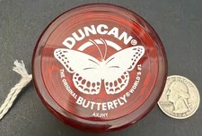 DUNCAN BUTTERFLY YO-YO THE ORIGINAL WORLDS 1 YOYO RED FAST SHIPPING