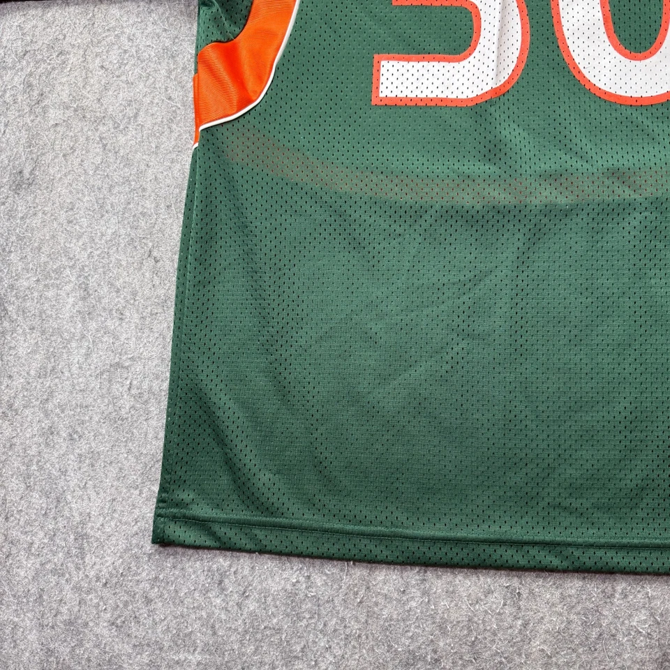 Camiseta de fútbol americano Miami Hurricanes Nike jóvenes niños L verde naranja malla #30 Foto 4 de 4