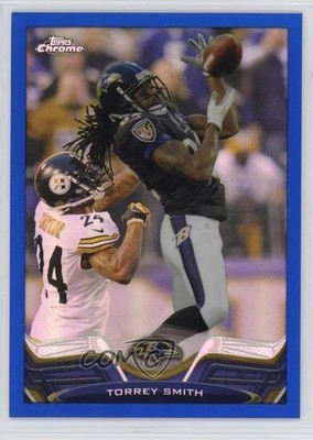 2013 Topps Chrome Blue Refractor 191/199 Torrey Smith #193 c6h