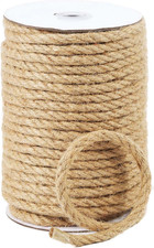Natural Jute Twine, 8MM x 100FT Jute Rope Roll, Heavy Duty Thick Twine for Ca...