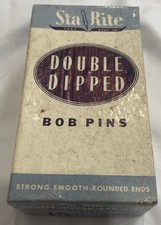 Vintage Sta-Rite Double Dipped Bobby Bob Pins 1 7/8in very early 1960  s rare