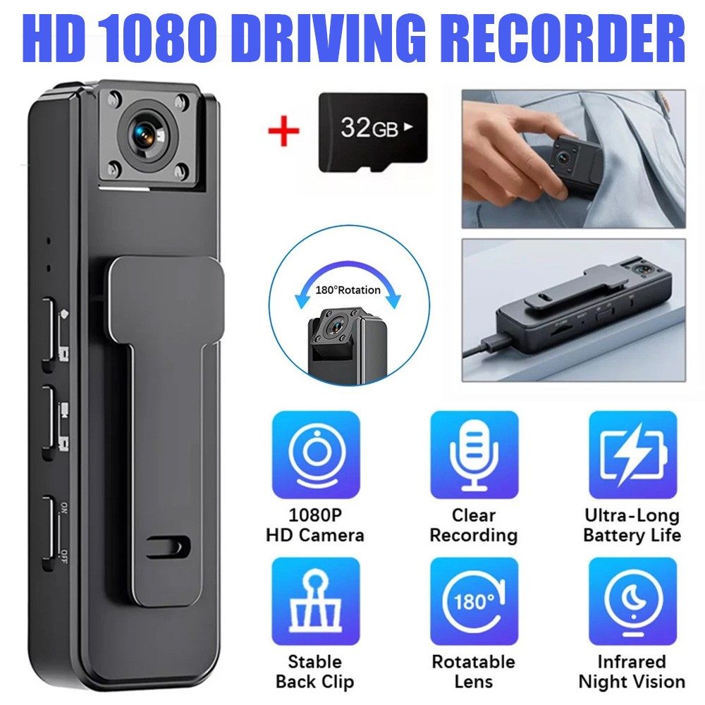 HD Mini Police Body Camera 1080P Video Audio Recorder Pocket
