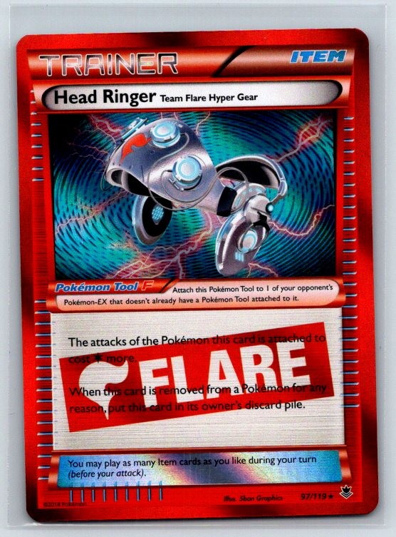 Head Ringer Team Flare Hyper Gear 97/119 Holo Phantom Forces NM