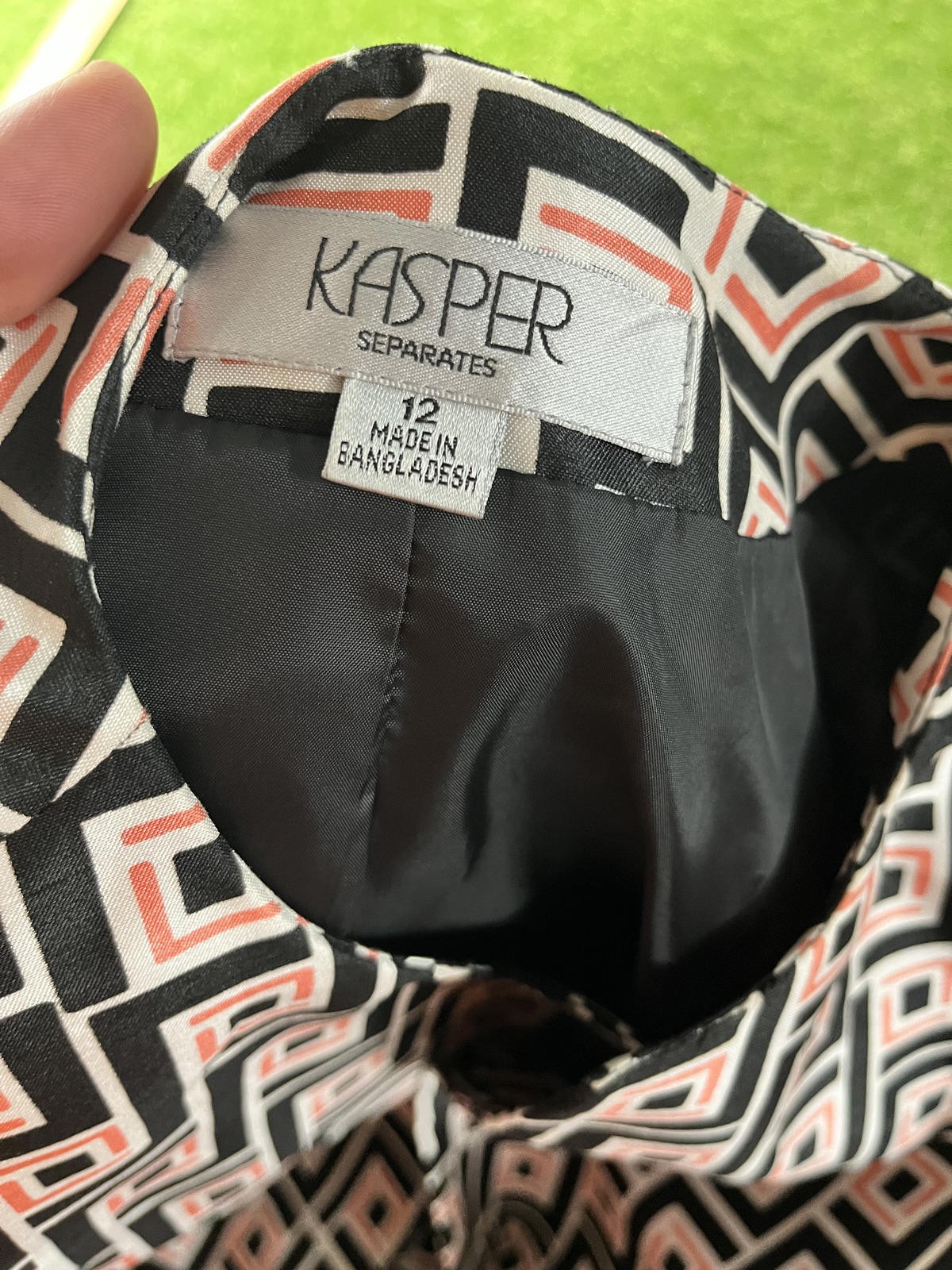 Kasper Separates Geometric Patterned Jacket Size … - image 1