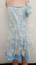 Dance Costume Medium Child Blue Weissman 6008 Lyrical Sequin