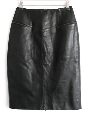 Christian Dior x Galliano AW00 Leather Zip Pencil Skirt FR36/UK8