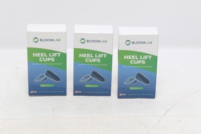 3 BloomLab Orthopedic Heel Lift Inserts - 2 Per Pack, Plantar Fasciitis Relief