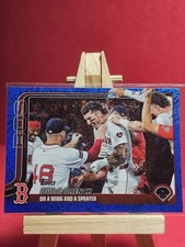 BOSTON RED SOX TEAM CARD 2025 Topps Series 1 Blue Glitter Foil /150 