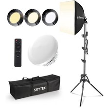 Skytex Softbox Lighting Kit 1-2Pack 16x16in Softbox 135W 2700-6400K READ