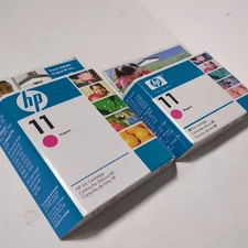 Genuine HP 11 Magenta Ink Cartridge C4837A SEALED- Lot Of 2