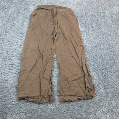 Princess Polly Pants Womens 12 Chocolate Brown Mahlab Wide Leg Elastic 31x30 NWT