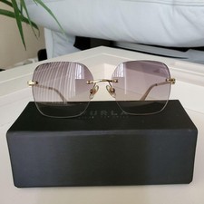 FURLA Rimless Sunglasses with Case Large Swing