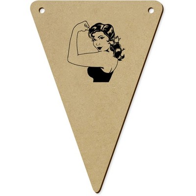 5 Wimpel/Fahnen ''Woman Flexing Muscle'' 140 mm (BN00093951)