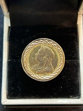 1893 Victorian Half Sovereign Coin In 9ct Gold Mount Ring Size Q