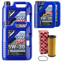 MotoröL Set High Tech 5W-30 Liqui Moly 12 Liter + ÖLfilter FüR Audi A8 4.0 TDI