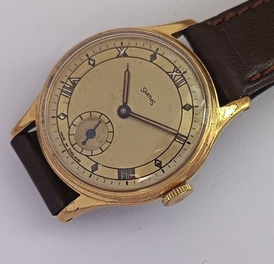17 JEWELS MADE IN ENGLAND SMITHS MEN'S WIND UP VINTAGE WATCH