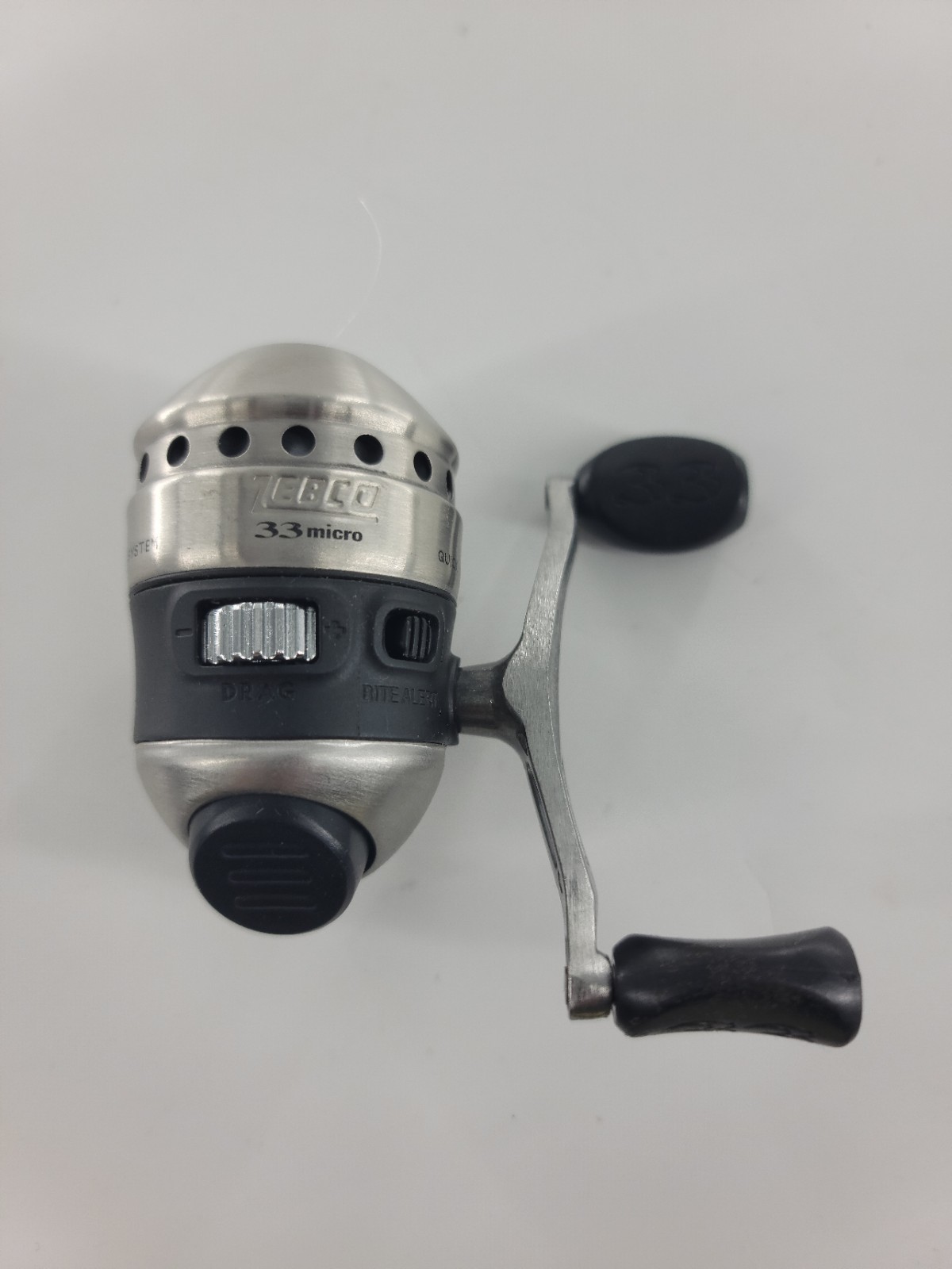 Zebco 33 Micro Triggerspin Fishing Reel Lightweight Durable Classic Design Used