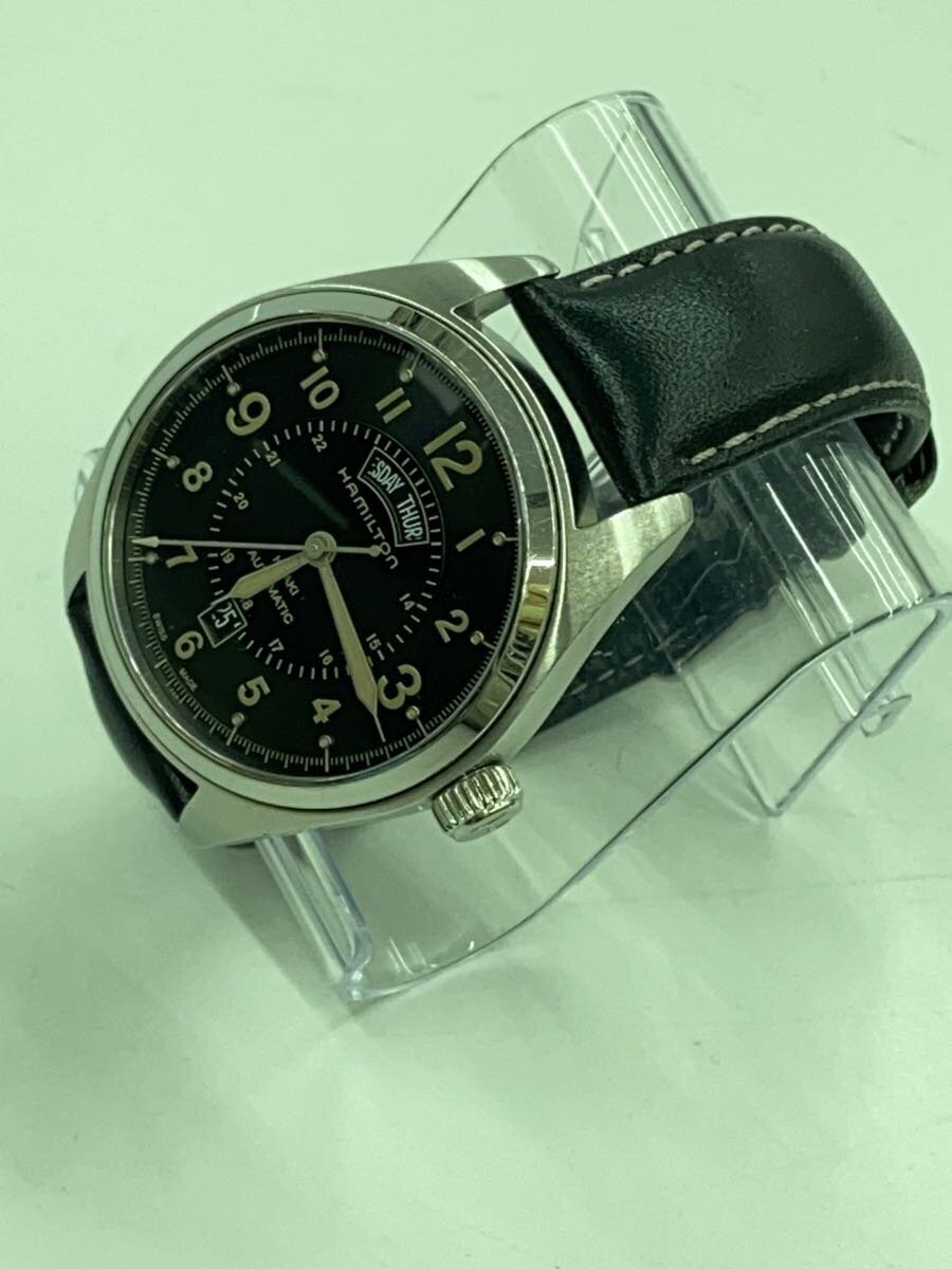 HAMILTON Automatic Watch Analog Leather BLK BLK SS H705050 image 2