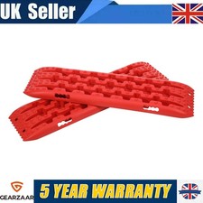 Road Recovery Tracks Sand Snow Mud Boards Off-Road Mat Thick Pickup Trucks red