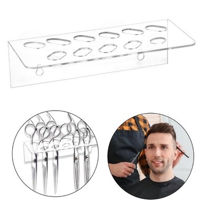 Transparency Acrylic Wall Mounted Scissors Organizers for Salon Home Office