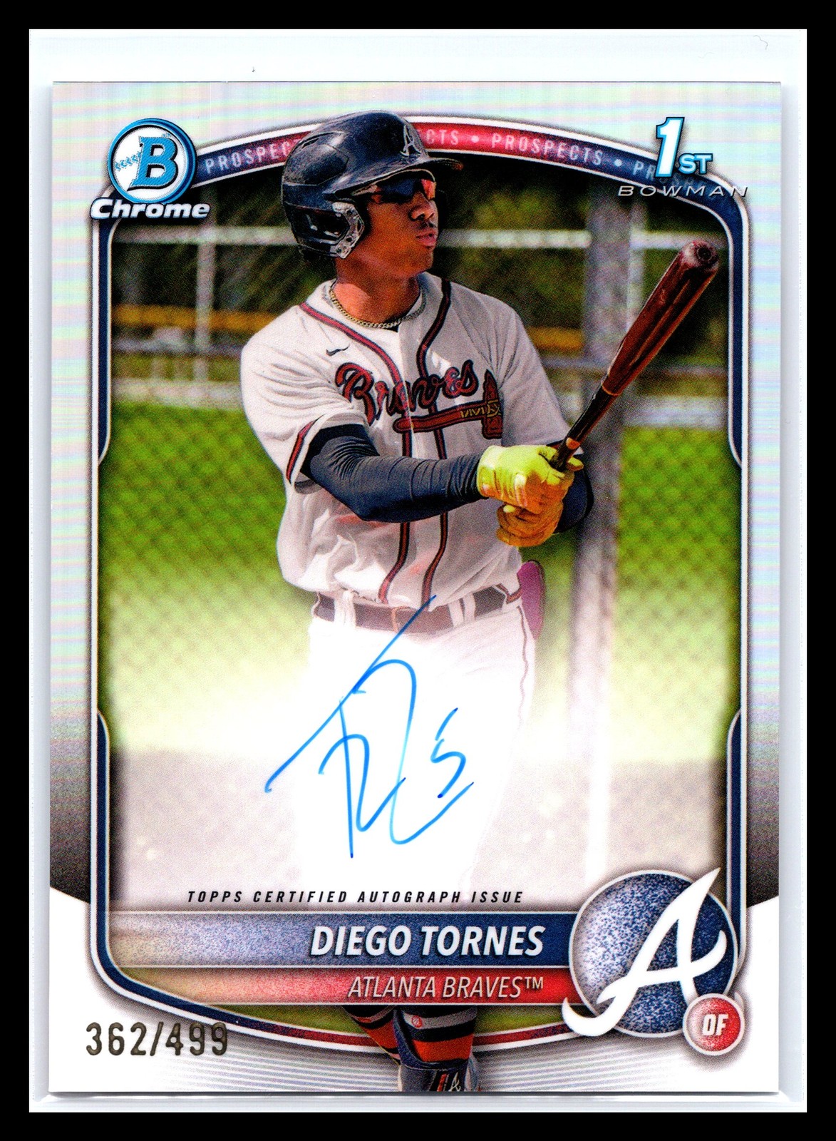 2025 Bowman Chrome Diego Tornes Auto Refractor 1st #/499