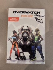 World Guide Overwatch - Paperback By Scholastic SIGNED BY JEFF KAPLAN