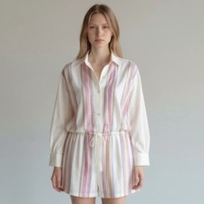 RAILS - THE ELODIE PALLISADES - BRIGHT - STRIPED SHIRT DRESS - SIZE SMALL