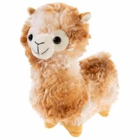 Heunec Lama Stehend Zweifarbig Karamell Kuscheltier PlüSchtier Stofftier 18 Cm