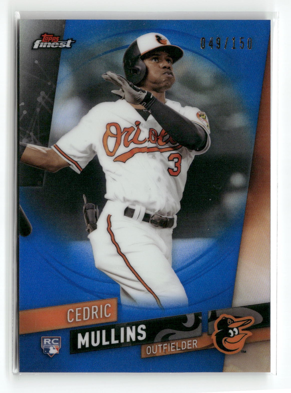 2019 Finest #73 Cedric Mullins Blue Refractor /150 Baltimore Orioles