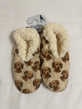 New Dachshund Dog Slippers Comfies Unisex Super Soft Lined Print Size 5-11
