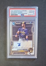 Jeferson Quero 2021 1st Bowman Chrome Autograph Auto PSA 10 Milwaukee Brewers