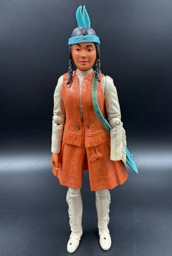 Vintage Marx Johnny West Princess Wildflower Action Figure & Accessories Read