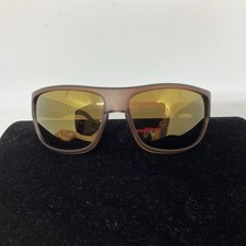 Fossil Brown Plastic Frame Amber Lens Unisex EUC 53621 cc3