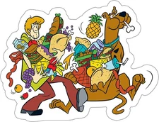 Stickers - C&D Visionary - Hanna Barbera Scooby Doo Shaggy Food 5"x3.75" NEW