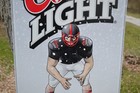 NOS Coors Light FOOTBALL "Tackle A Cold One Here" large tin beer sign 2001 RARE — photo 8