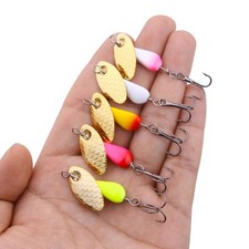 Señuelos giratorios de pesca 5 piezas gancho afilado cebo giratorio en línea lágrima caja salmón