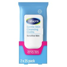 Cetaphil Face and Body Wipes, Gentle Skin Cleansing Cloths, 50 Count, Twin...
