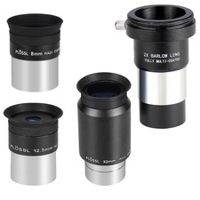 Telescope Accessory Kit with 1.25inch Plossl Premium Telescope Eyepiece Set 8...