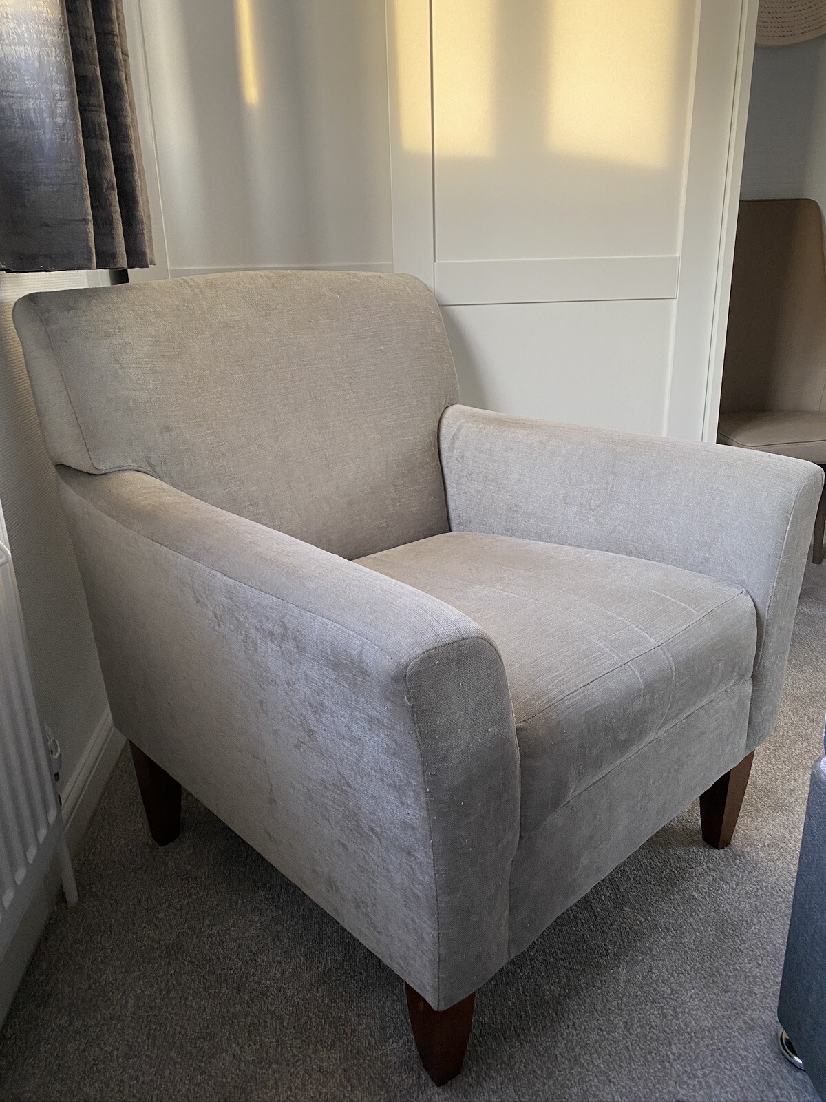 John Lewis Silver Grey Armchair eBay
