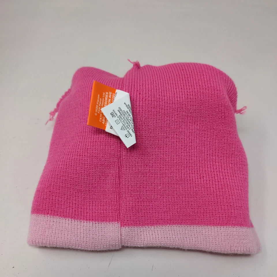 Paw Patrol Toddler Knit Pom Pom Beanie Hat & Mittens Set Pink One Size W/Tags - Image 4 of 4
