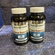 2 Pack - Amazing Formulas Sleep Support 60 Capsules Each - Free Shipping
