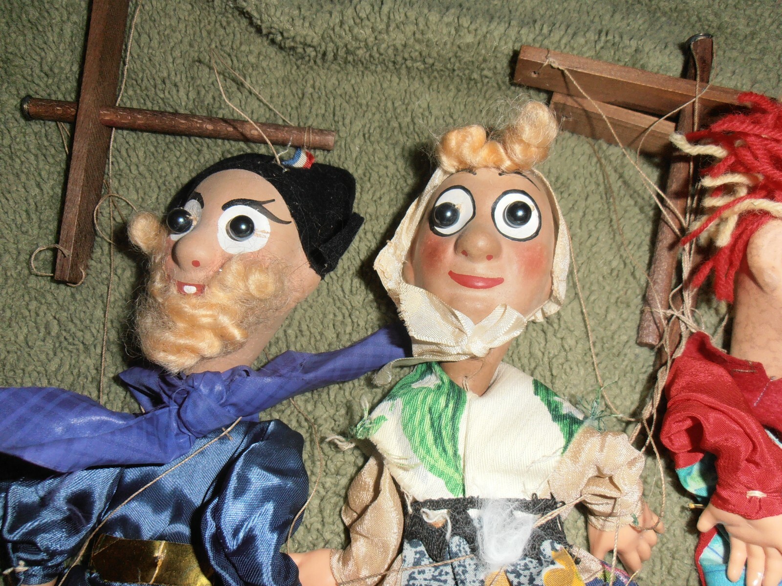 Vintage LOT 4 Puppets Stringed Puppet Toy Marionette bisque / hard ...