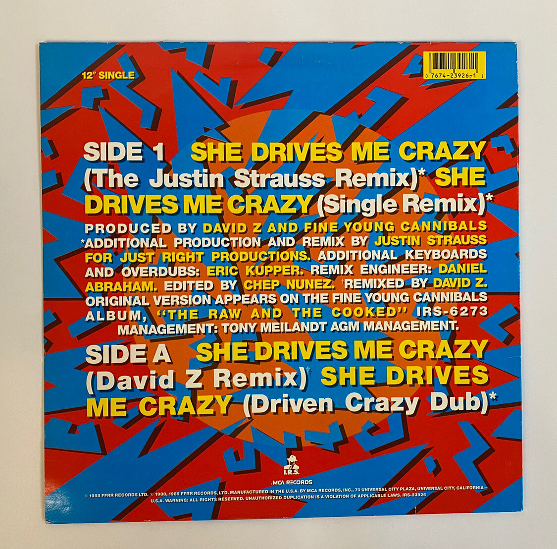 Fine Young Cannibals “She Drives Me Crazy” 12