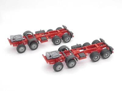 1:87 EM0381 ELBE-MODELL 2x 8x8 Chassis rot als Bausatz