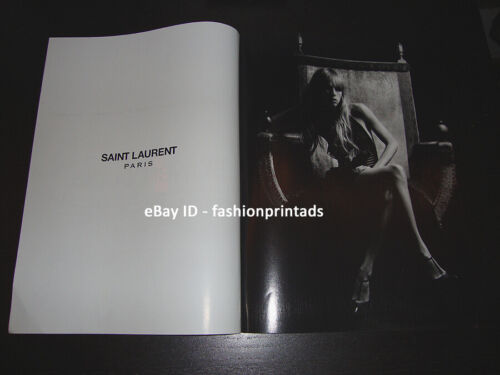 FEET Ankles LEGS Calves 2-Page Magazine Clipping - SAINT LAURENT Edie Campbell - Picture 1 of 1