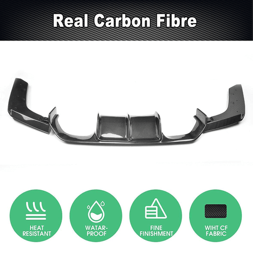 Difusor para BMW M3 F80 M4 F82 F83 difusor trasero carbono tracción trasera aletas divisor - Imagen 6 de 14