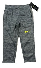Nike NWT Boys Size 4 Therma Athletic Sweat Pant Dri Fit Fleece Lined Grey