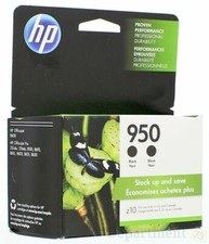 Genuine HP 950 Black Ink Cartridge 2 Pack in Retail Box Exp: 9/2018